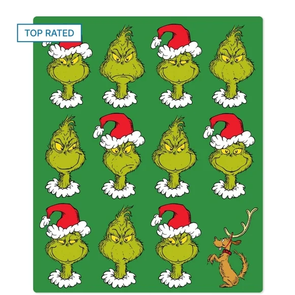 Green Dr. Seuss Grinch Blanket - Picture 1 of 3